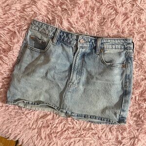 PacSun Light Blue Denim Mini Skirt